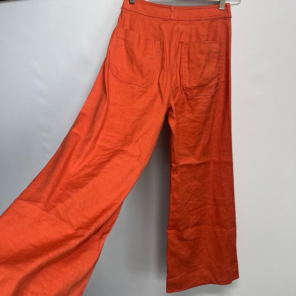 Anthropologie The Ettie High-Rise Crop Wide-Leg Pants by Maeve: Linen Edition 27 - Picture 8 of 9